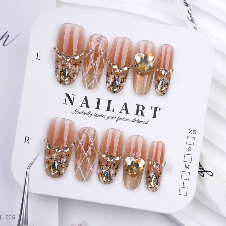Künstlerisches 3D Schmetterling Press-On Nagelset Karnz