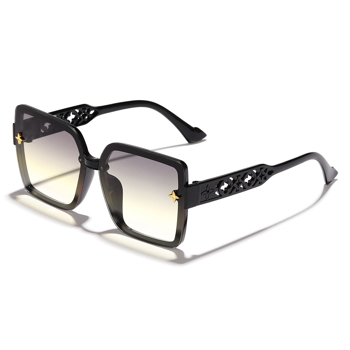 Damen modische Sonnenbrille mit filigranem Rahmen und graduierenden Gläsern Karnz