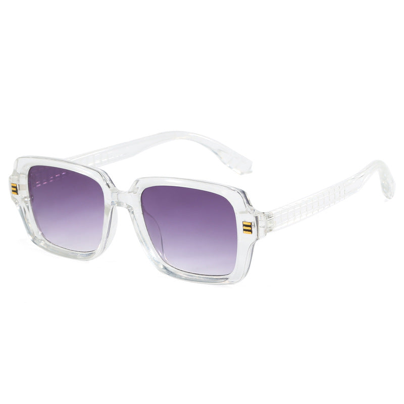 Damen modische quadratische Sonnenbrille mit strukturiertem Rahmen Karnz