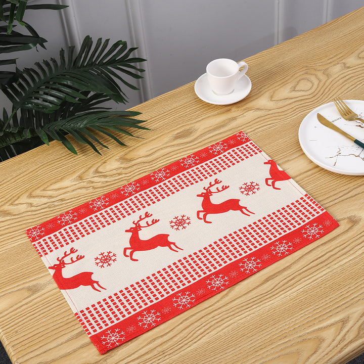Weihnachtsplatzdeckchen mit festlichem Santa-Motiv Karnz