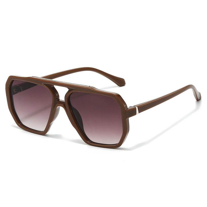 Oversized sechseckige Rahmen Sonnenbrille Karnz