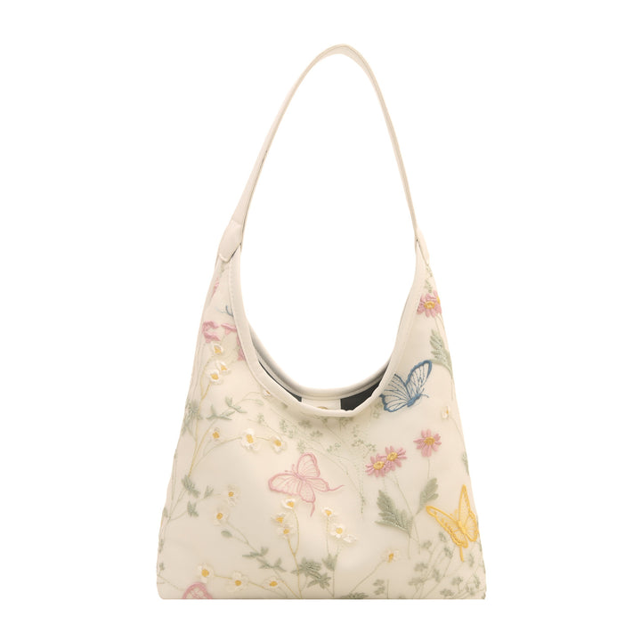 Künstlerisch bestickte Hobo-Tasche