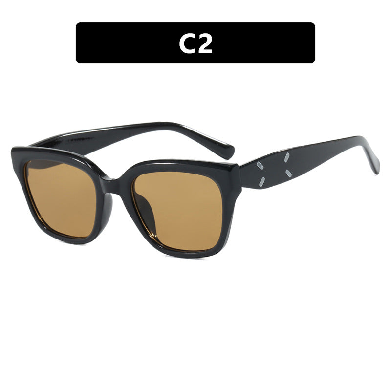 Damen modische quadratische Sonnenbrille mit UV-Schutz und elegantem Kunststoffrahmen Karnz