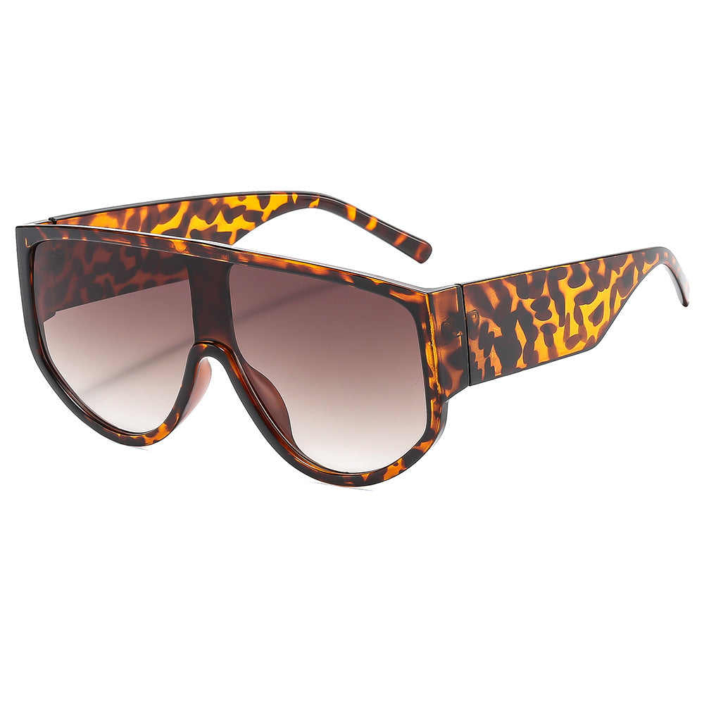 Damen Fashion-Sonnenbrille mit futuristischem, transparentem Rahmen und großem Schutz Karnz