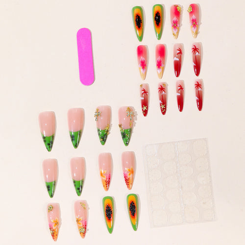 Tropisches Floral Nagelkunstset Karnz