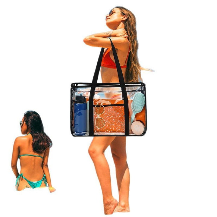Durchsichtige Strandtasche mit Mehreren Fächern Karnz
