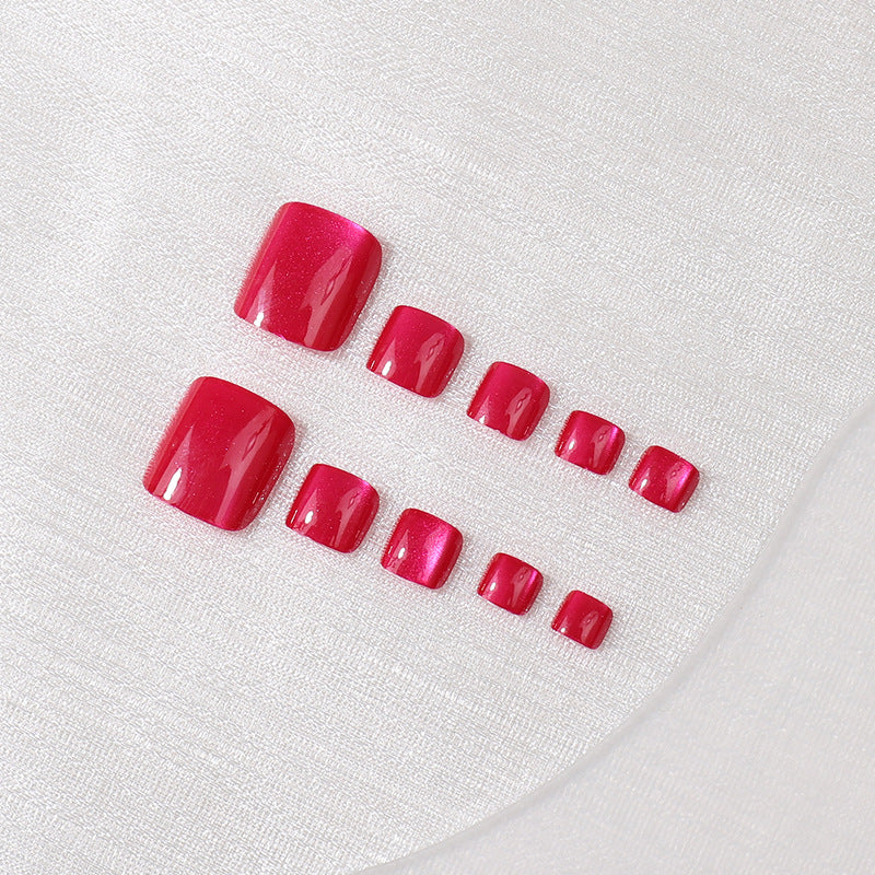 Elegante Glänzende Press-On Nagelset Karnz