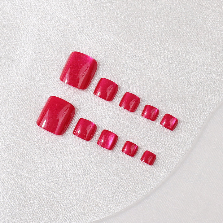 Elegante Glänzende Press-On Nagelset Karnz