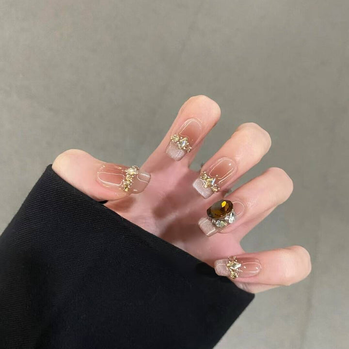Premium ozean-inspirierte Press-On Nagelerweiterungen Karnz