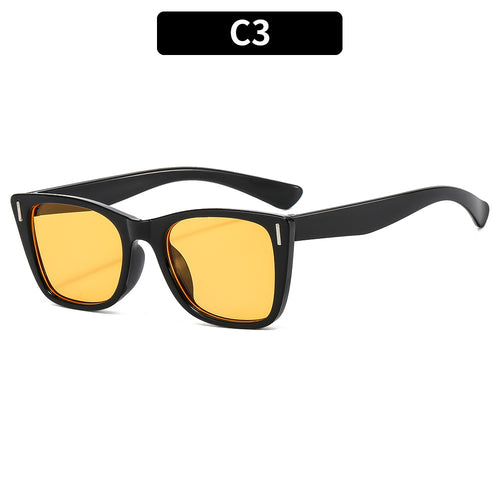 Retro-inspirierte eckige Rahmen-Sonnenbrille