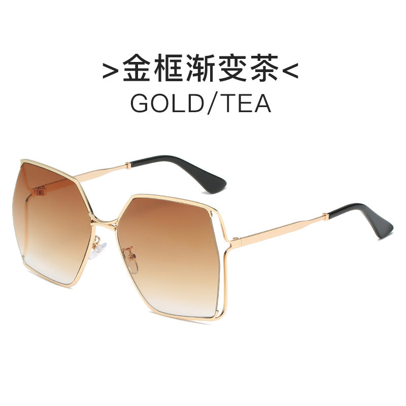 Damen elegante Sonnenbrille im markanten hexagonalen Design Karnz