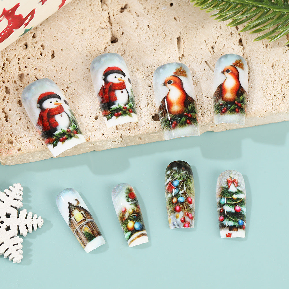 Kreative Kunstnägel im festlichen Weihnachtsdesign Karnz
