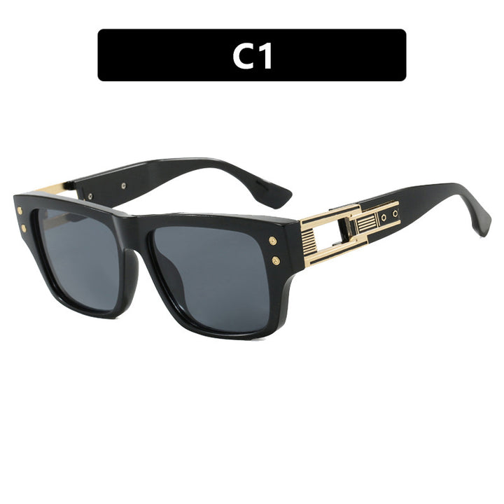 Damen modische quadratische Sonnenbrille mit eleganter goldener Zierstruktur Karnz