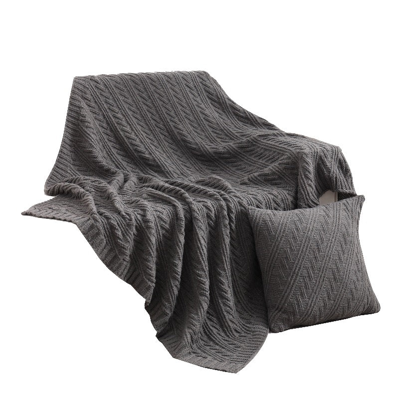 Luxuriöse strukturierten Strickdecke