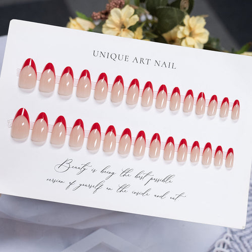 Elegante Stiletto Press-On Nägel mit Ombre-Design