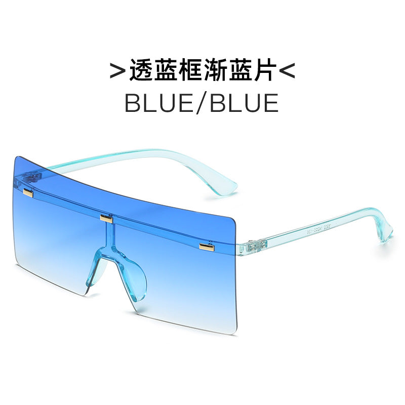 Damen futuristische Oversized-Sonnenbrille Karnz