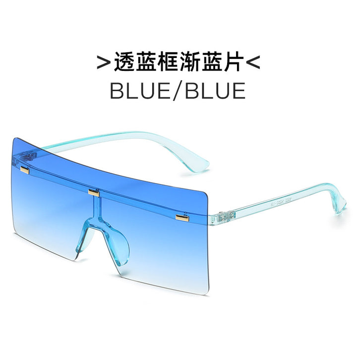 Damen futuristische Oversized-Sonnenbrille Karnz