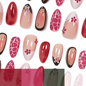 Elegante blumenmuster Druck auf Nagelkunst Karnz