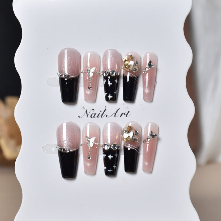 Trendy Acryl Press-On Nagelverlängerungen Karnz