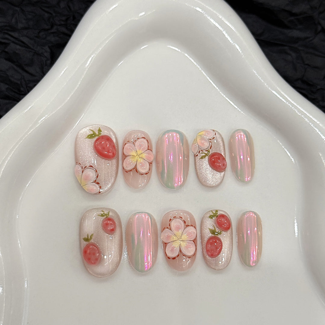 Künstlerisches Press-On Nail Set Karnz