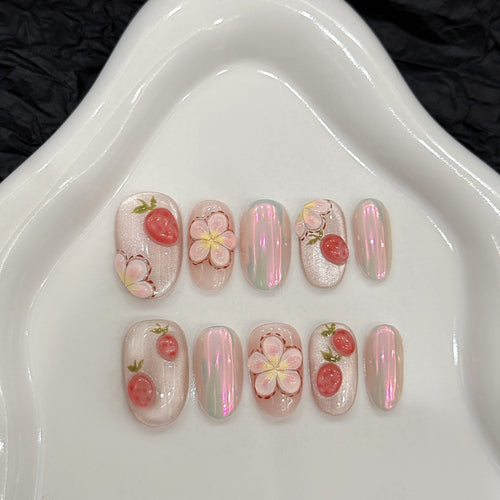 Künstlerisches Press-On Nail Set Karnz