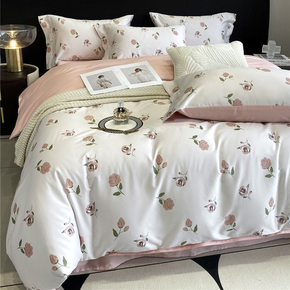 Luxuriös Wenden Paisley Baumwollsatin Bettbezug Set