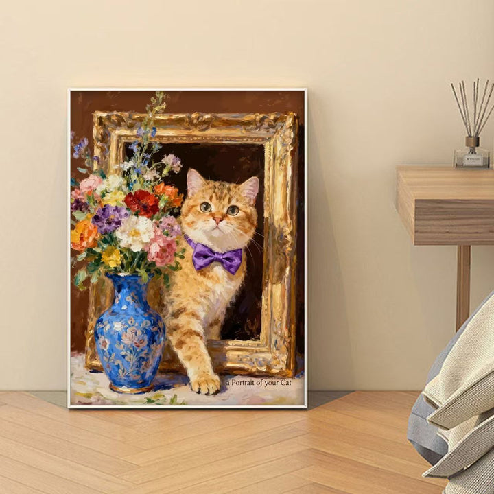 Dekorative katzenmotivierte Kunstdruck Karnz