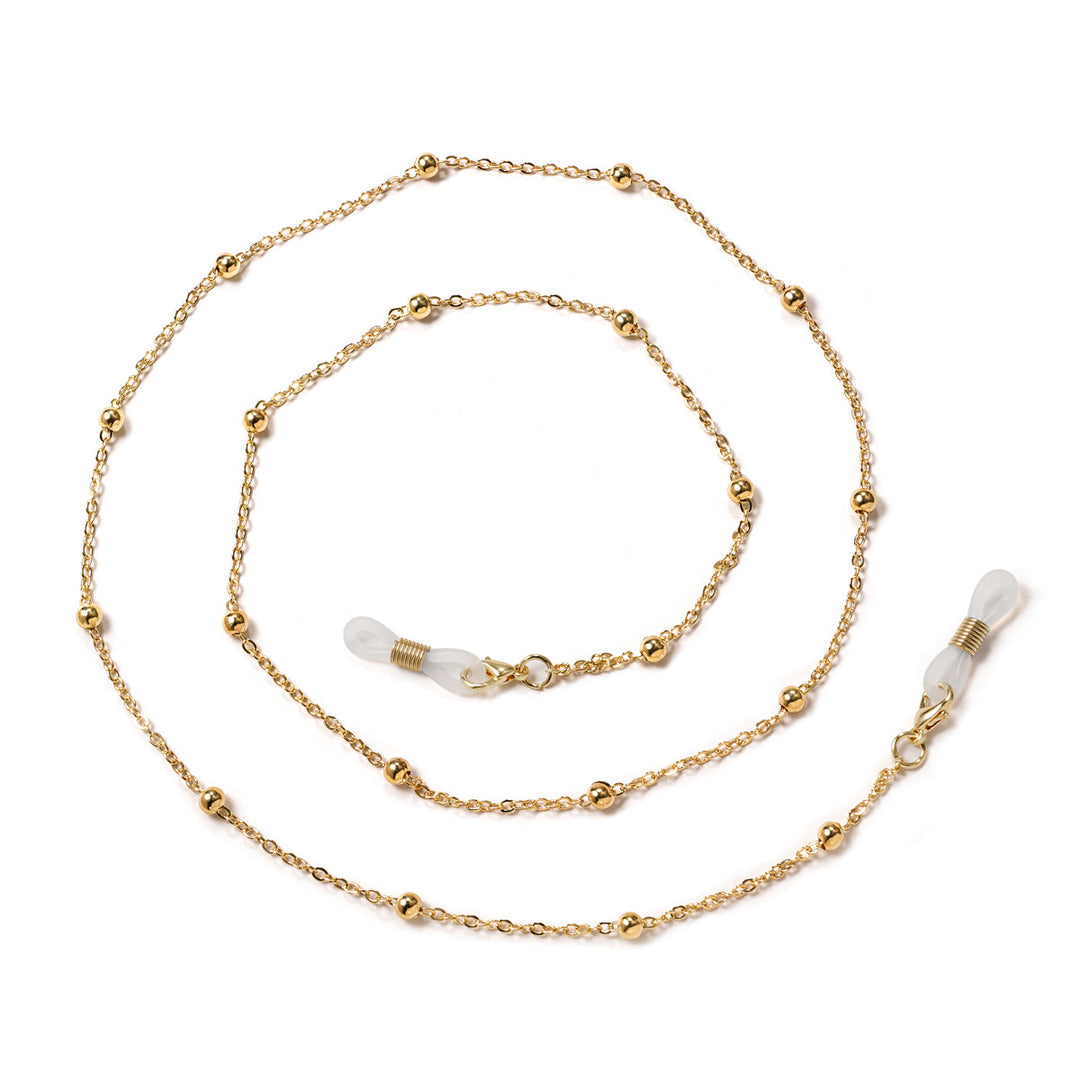 Premium Gold Beaded Brillen Kette Karnz