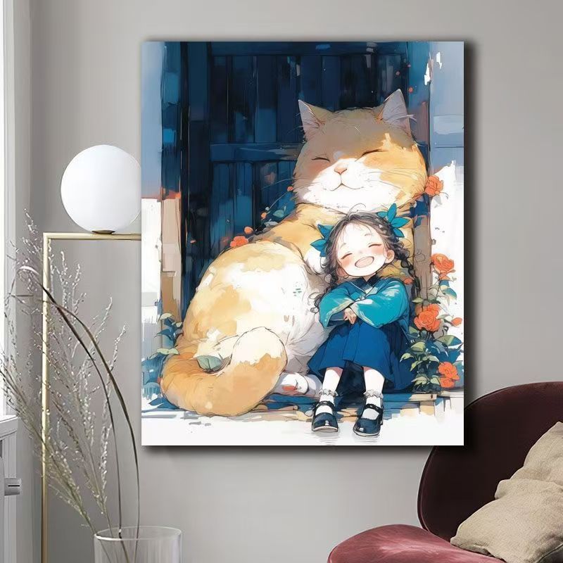 Illustriert Katze-Themen Wandkunst Karnz