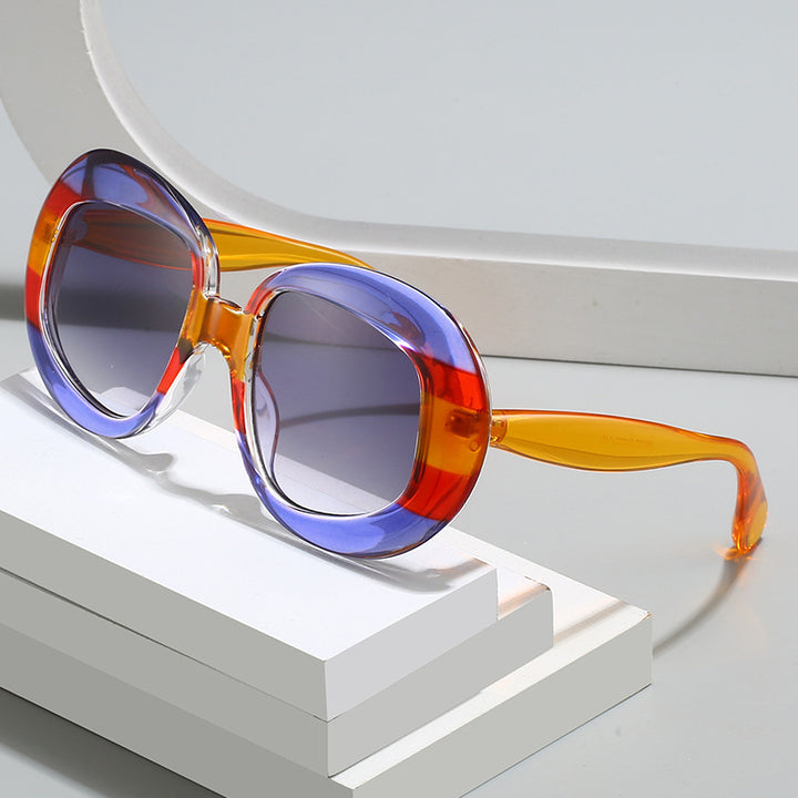 Vintage-inspirierte geometrische Rahmen-Sonnenbrille Karnz
