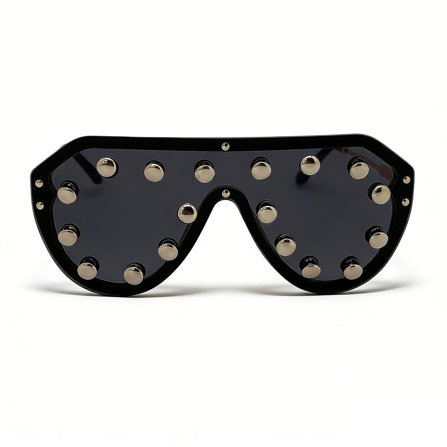 Damen trendige Sonnenbrille mit auffälligen Metallelementen Karnz