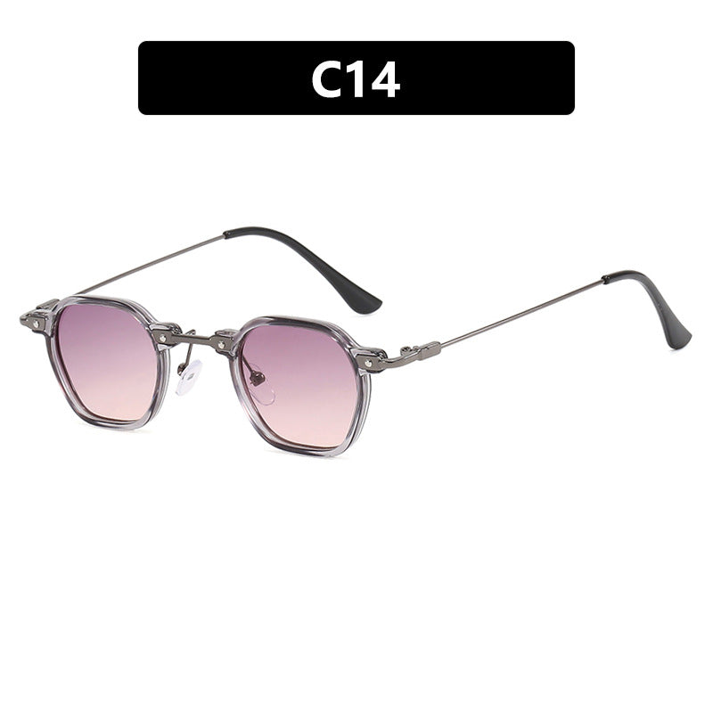 Damen stilvolle Sonnenbrille mit einzigartiger sechseckiger Form und robustem Rahmen Karnz