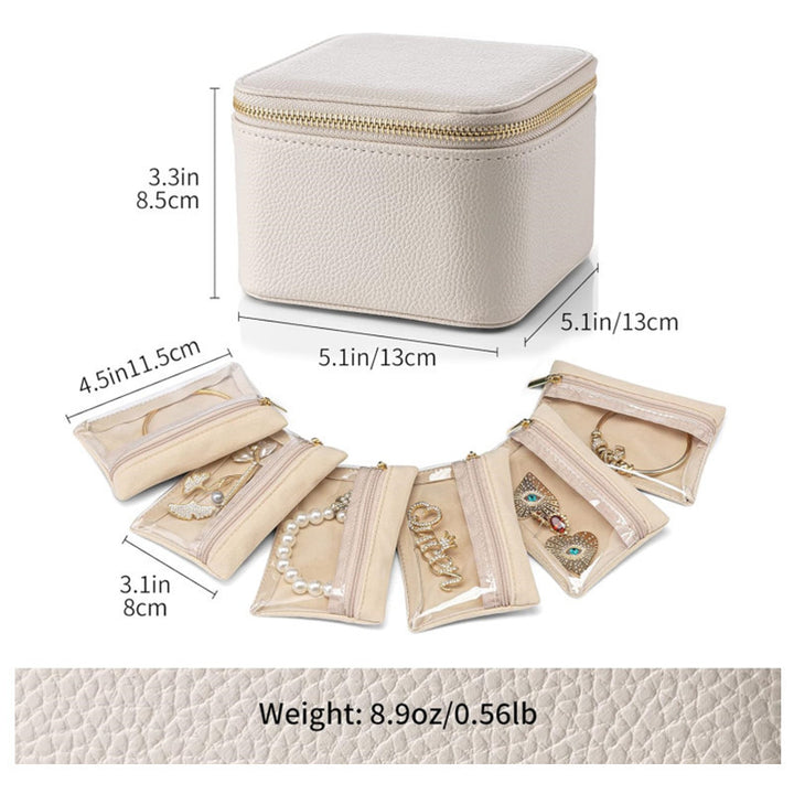 Schmuck-Organizer Tasche mit Transparenten Fächern Karnz