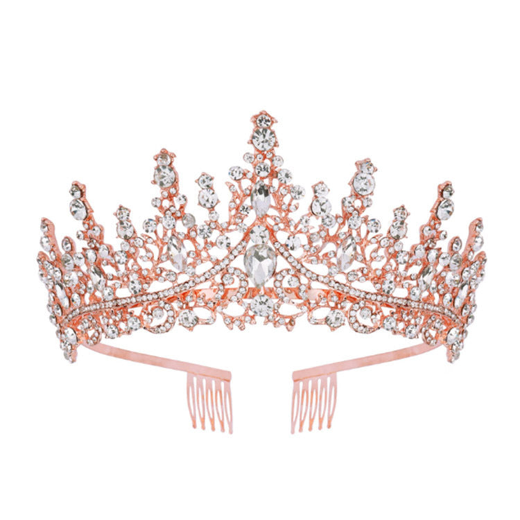 Damen Strass Tiara mit funkelnden Edelsteinen Karnz