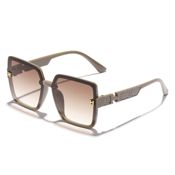 Damen oversized modische Sonnenbrille mit elegantem Farbverlauf Karnz