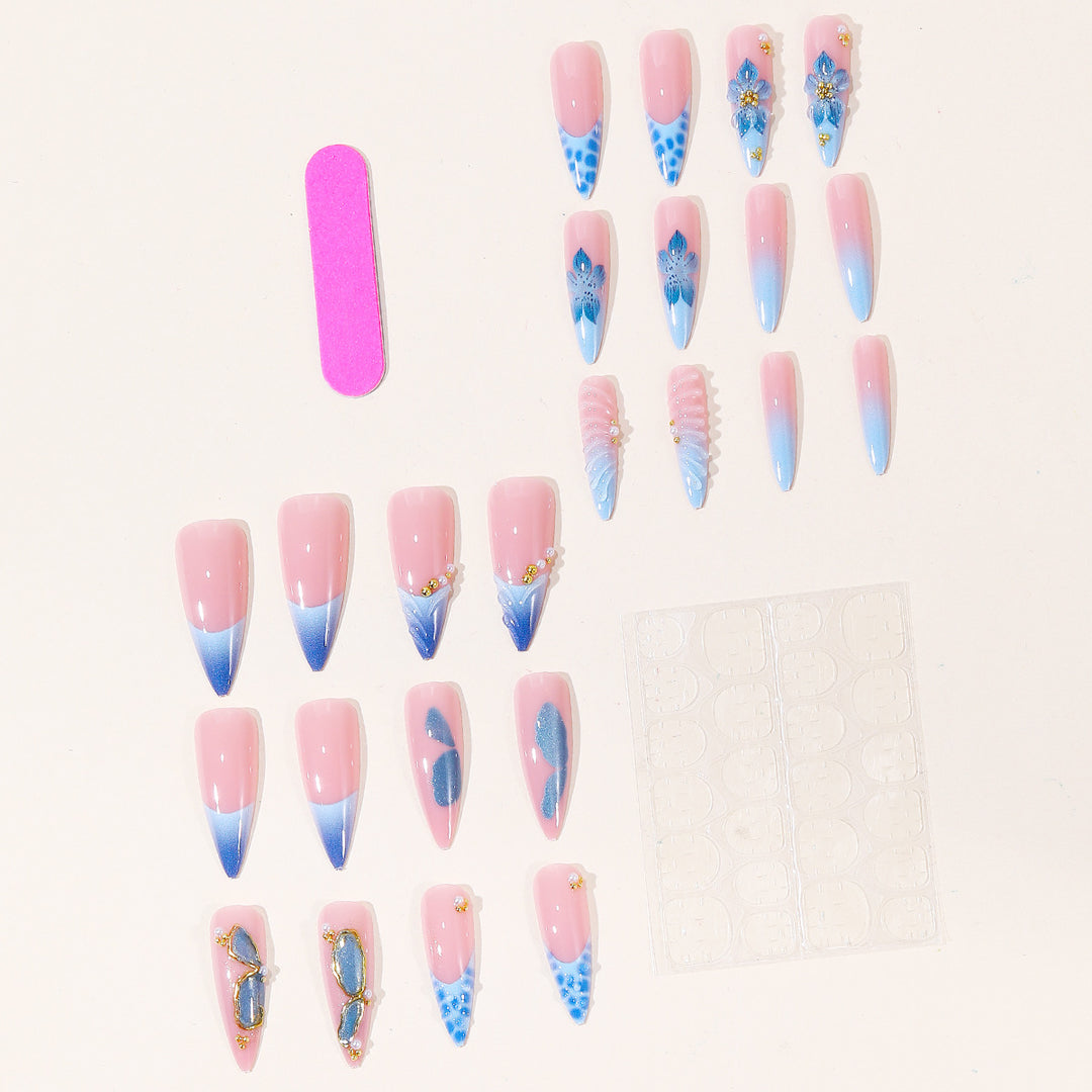 Ozean-inspirierter artikulierter Nagelset Karnz