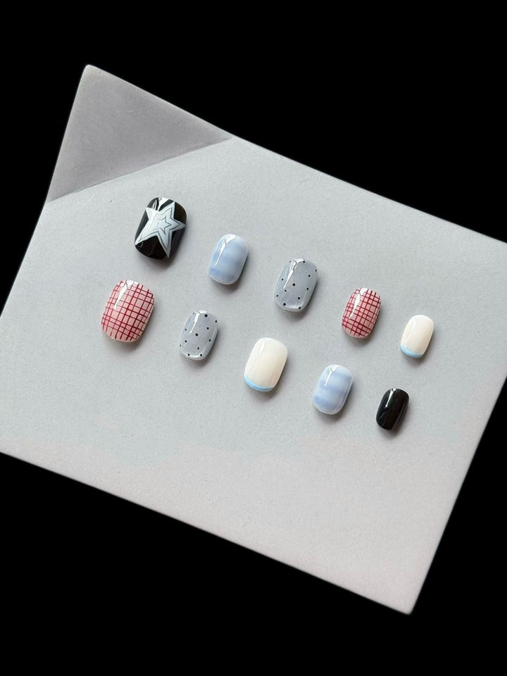Künstlerische Nagelkunst Press-On Kollektion