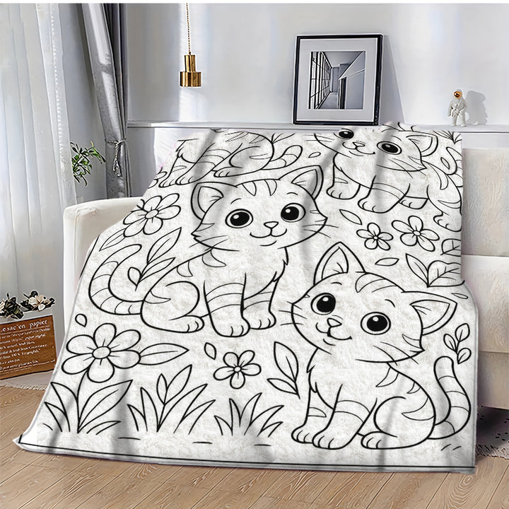 Weiche Cartoon-Dackel-Themen-Fleece-Decke
