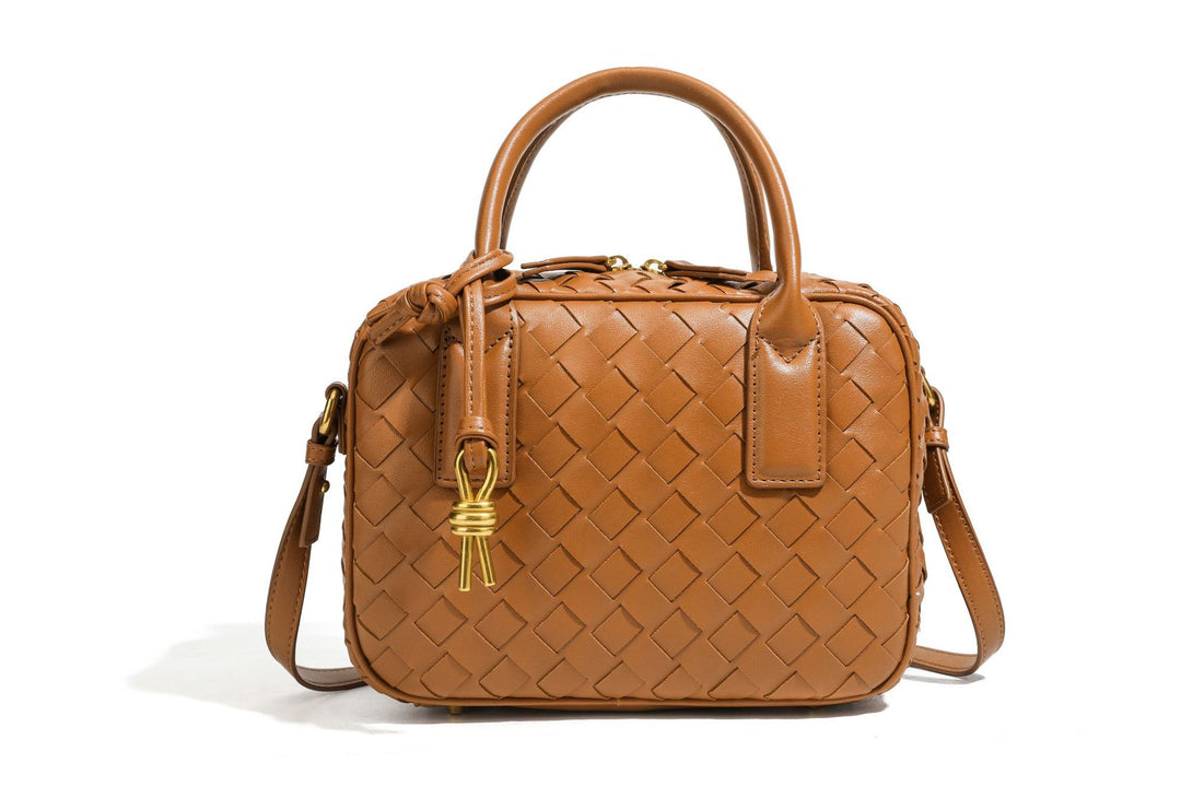 Texturierte Leder Boutique-Handtasche Karnz