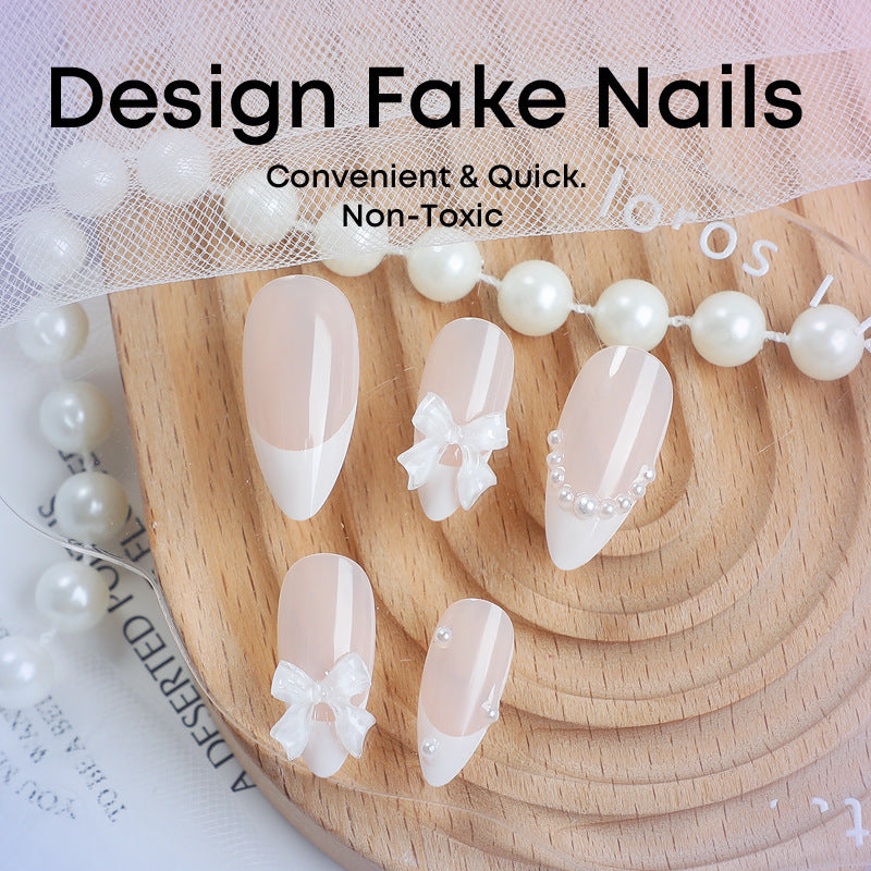 Dekoratives mit Blumen verziertes Press-On-Nagelset