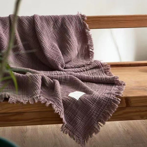 Damen kuschelige Waffelstruktur Decke Karnz