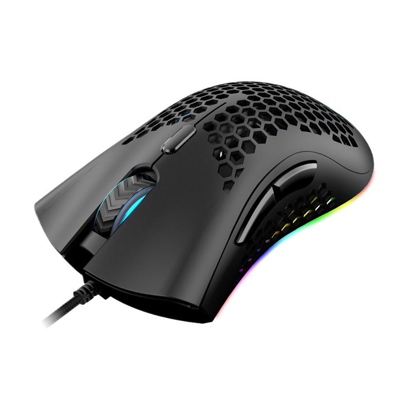 Honigwaben-Stil Gaming-Maus mit RGB-Beleuchtung Karnz
