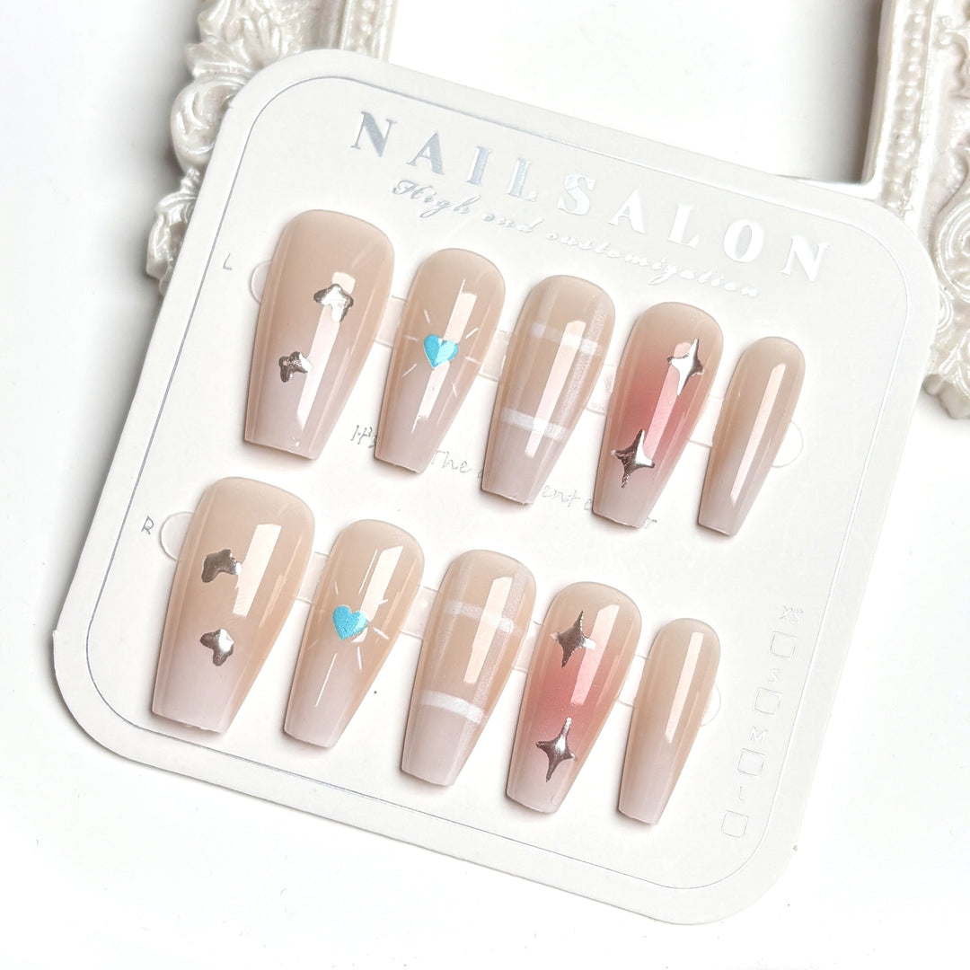 Elegantes Künstlerisches Press-On-Nagelset