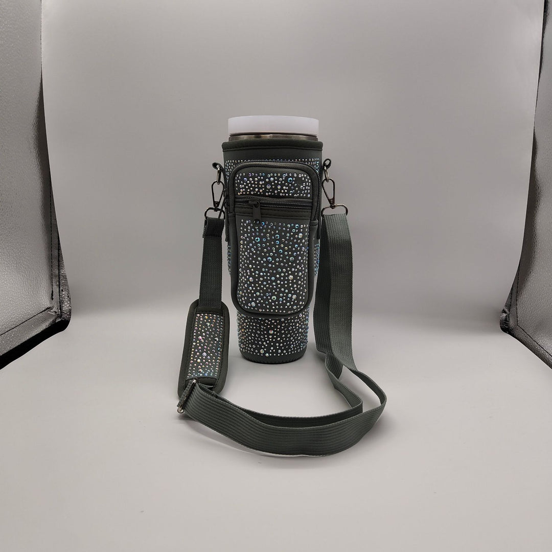 Damen Glitzernde Trinkbehältertasche mit vielseitiger Funktionalität Karnz