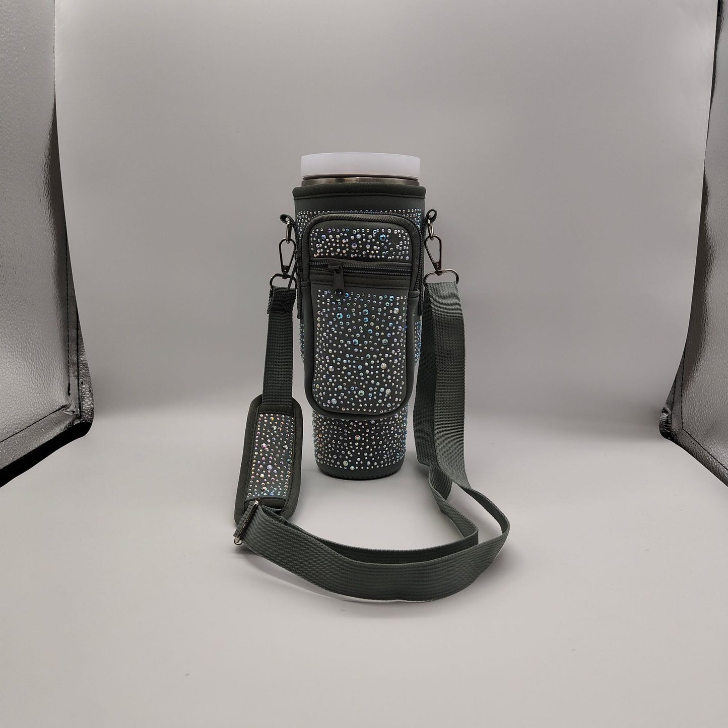 Damen Glitzernde Trinkbehältertasche mit vielseitiger Funktionalität Karnz