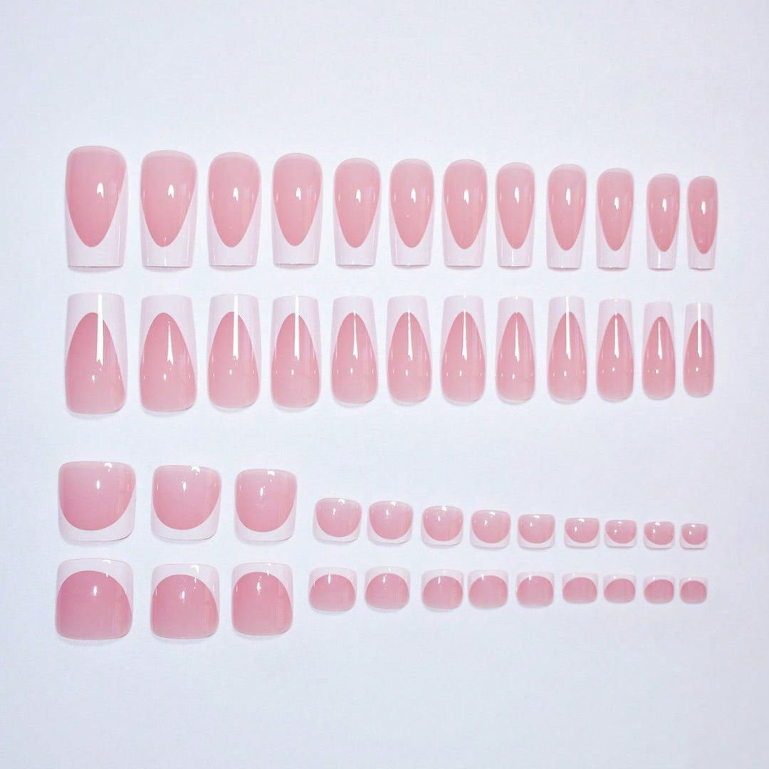Premium French Tip Press-On Nail Set Karnz