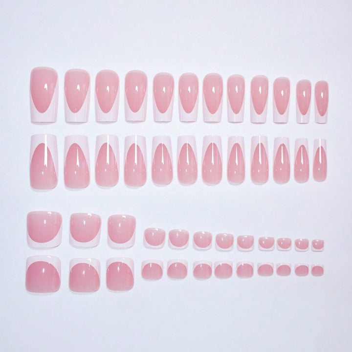 Premium French Tip Press-On Nail Set Karnz