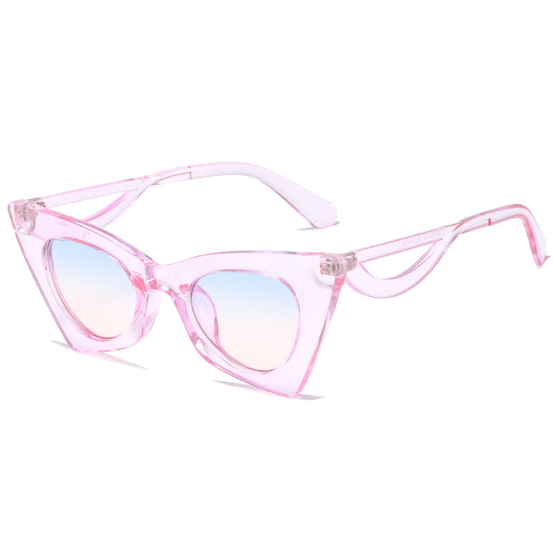 Damen Modische Katzenaugen Sonnenbrille im Fashion-Stil Karnz