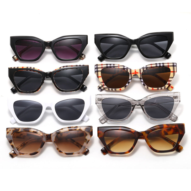 Damen asymmetrische Oversized-Sonnenbrille mit trendigem Rahmen Karnz