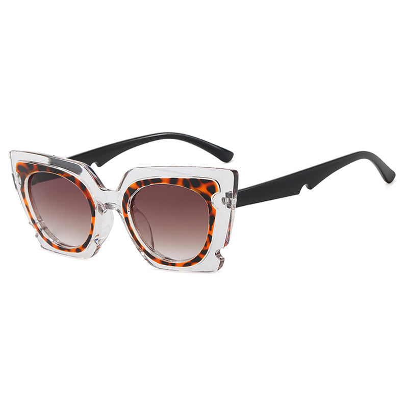 Damen oversized Sonnenbrille mit extravagantem Rahmen und UV-Schutz Karnz